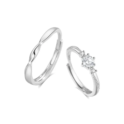 BLANK IN BLANK Sterling Silver Rings Unisex Snake Year Decorative Box
