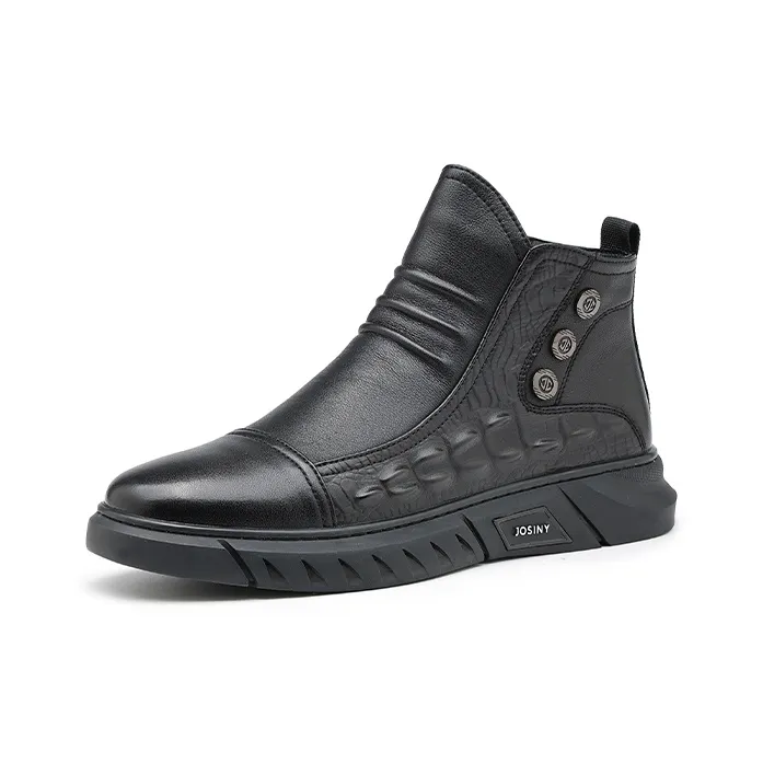 JOSINY Ankle Boots Men Black-7