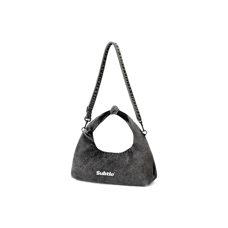 Subtle Fabric Underarm Handbag, Shoulder Bag Unisex Black/Blue/Gray-1