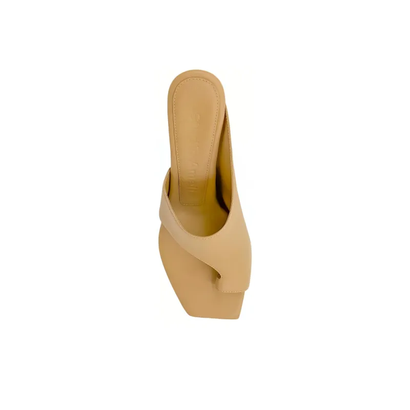STUDIO AMELIA Flip Flops 7cm Women's Light Brown-4