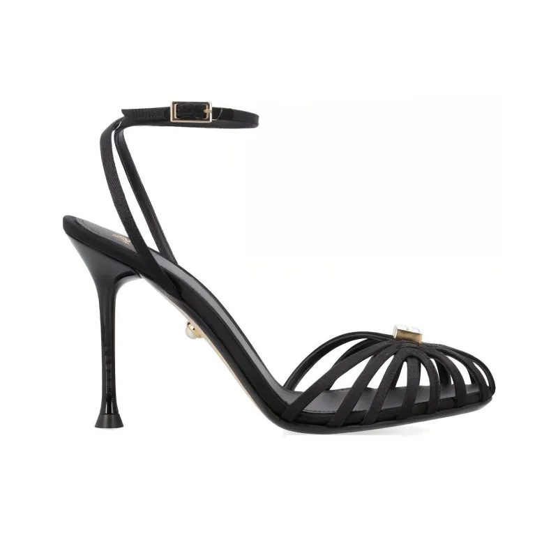 Alevì 110mm Caged Satin Sandals-1