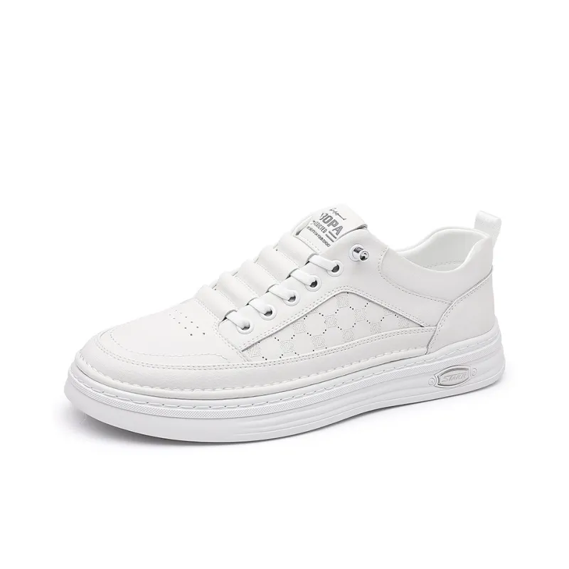 PTLS Skateboard Shoes Men Low Top Brown, White-0