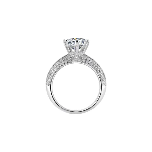 HENGMEINA 925 Silver Mohsunnite Rings Women's