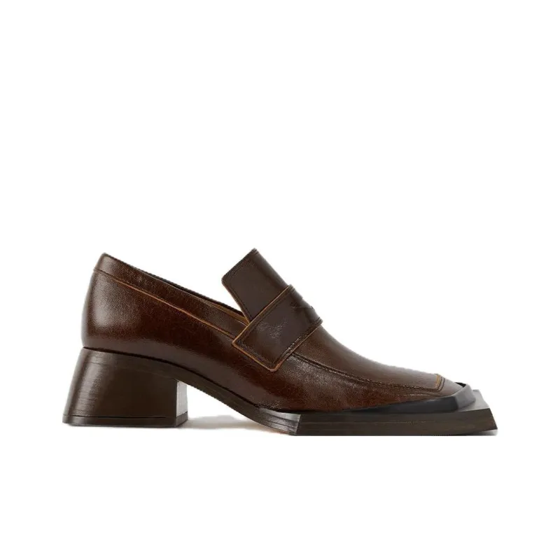 MIISTA Loafers 6cm Women's Brown-1