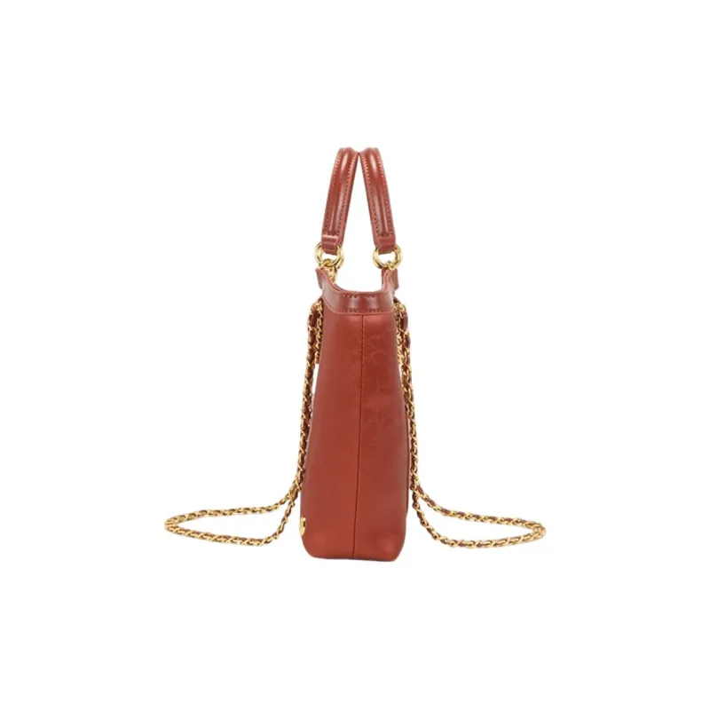PAYOT Microfiber Synthetic Leather One Shoulder Handbags Regular Women's Brick Red-3