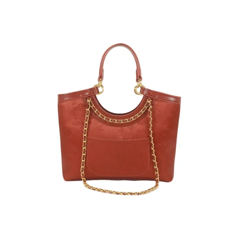 PAYOT Microfiber Synthetic Leather One Shoulder Handbags Regular Women's Brick Red-2