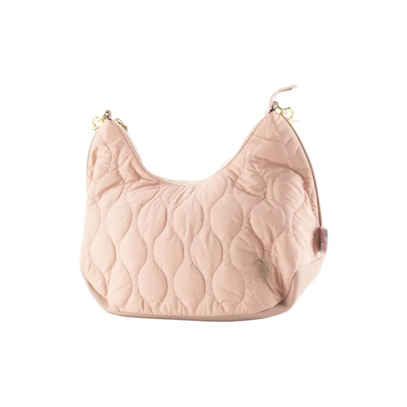 U.S. POLO ASSN. Nylon Shoulder Bag Large Size Women's Pink-0