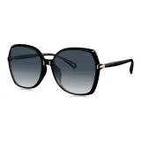 B2P Gray Gradient Mirror Finish-Black Frame with TAC Polarized Lens
