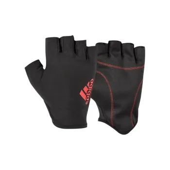Adidas Fitness Gloves Protective Wear Resistant Slip Resistant Black Red Polyamide Adults Athletes Middle Aged