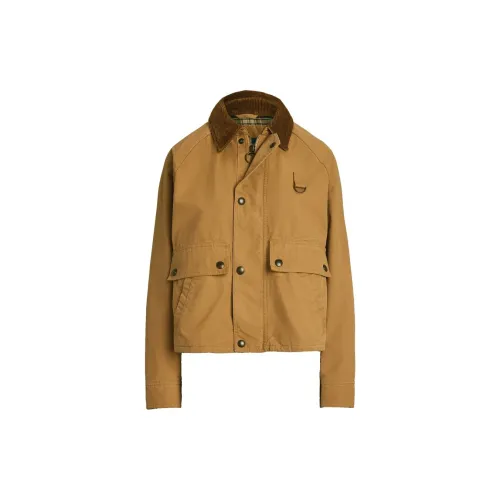 Polo Ralph Lauren FW24 Jackets Coats Women's Brown Yellow