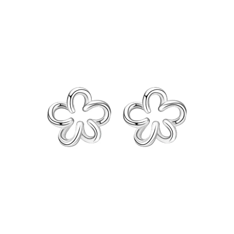 Hi There S999 Silver Stud Earrings Women's-0