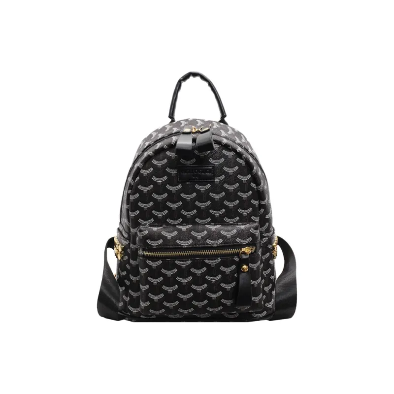 Gerlanx Pu Backpack Large Size Unisex Brown/Black-0