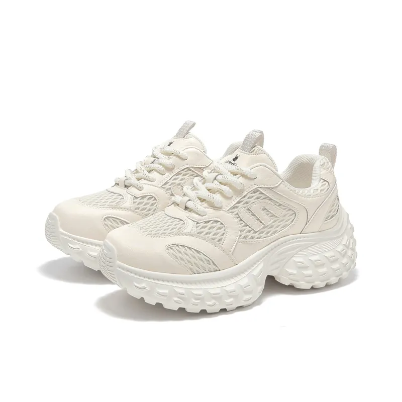 Spider King Low Top Chunky Sneakers Women's Ecru-3
