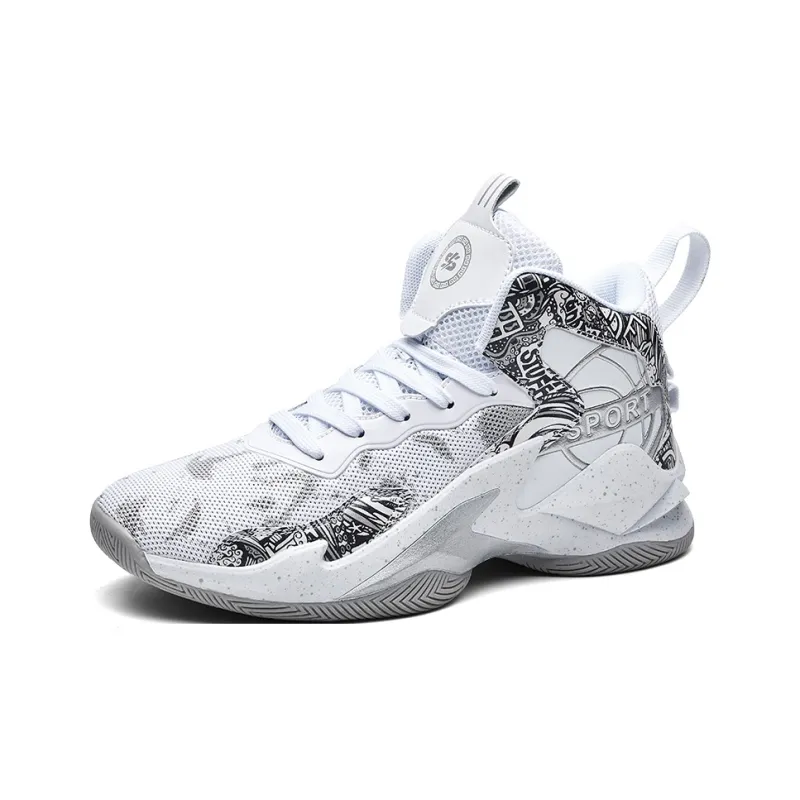 SOURCE Cushioning Abrasion Resistant Moisture Wicking Lightweight Rebound Mid Top Basketball Shoes Unisex-11