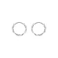 Rising Bamboo Hoop Earrings[Sterling Silver]