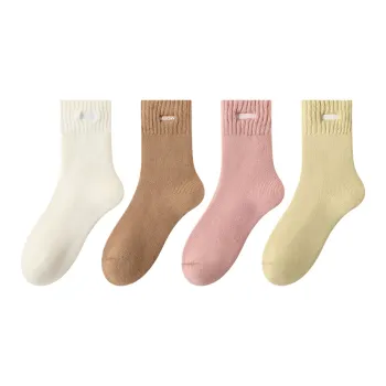 MIIOW Mid Calf Socks Women's 4 Pack