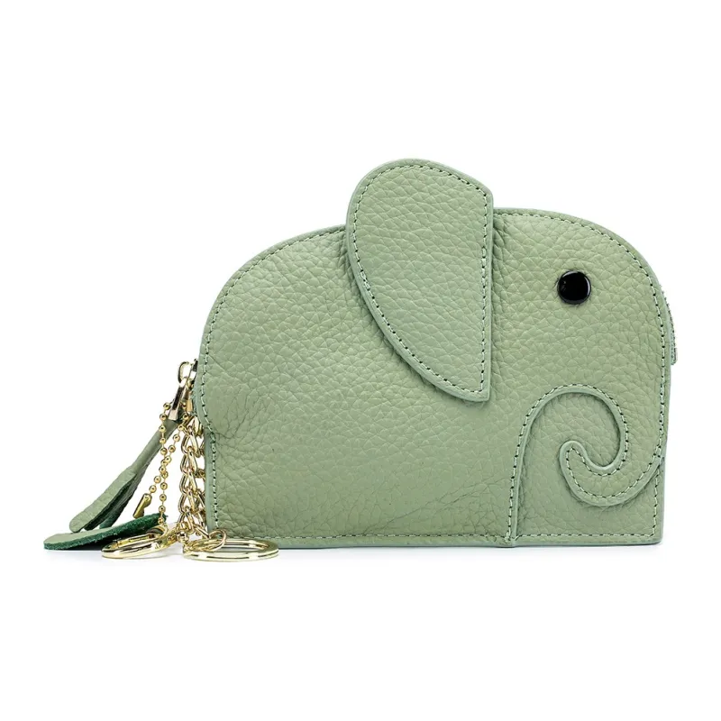 Playthings Cultural Creation Cow Leather Coin Purse Regular Unisex Solid Color-2