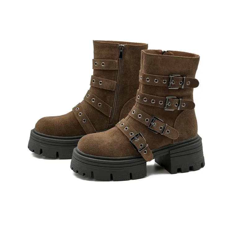 Little Sue Ankle Boots Women's Khaki-1