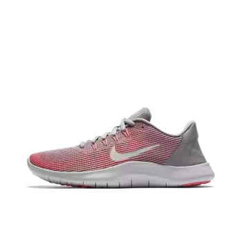 Nike Flex 2018 RN Anti Slip Wear Resistant Low Top Casual Running Shoes Women's Red Gray