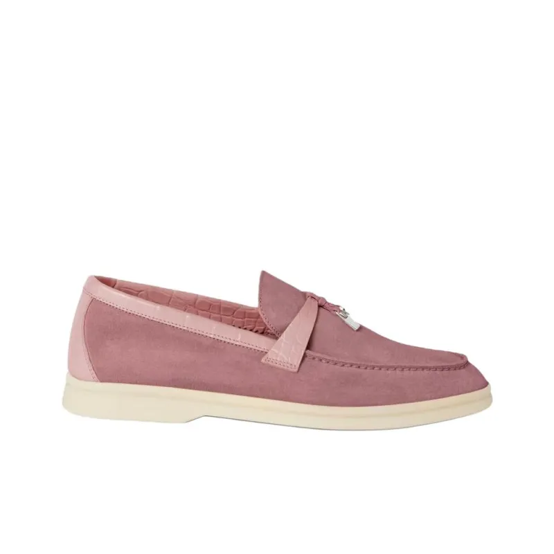 Loro Piana Summer Charms Walk Loafers Women's Pink-1