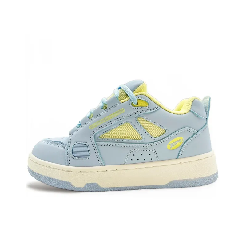 ITGI Anti Slip And Wear Resistant Coverage Low Top Skateboard Shoes Unisex Blue Yellow-0