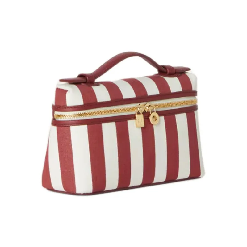 Loro Piana ExtraPocket Cotton Shoulder Bag Crossbody Bag Handbag Mini Kids' Red & White-1