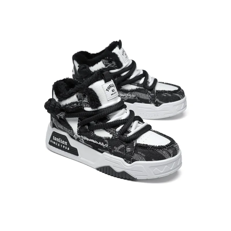 Tonlion Slip Resistant And Breathable Low Top Skateboard Shoes Men's-37