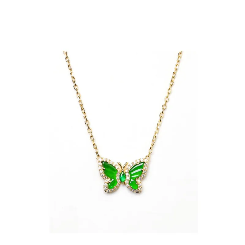GUANFEI Ice Glutinous Jadeite Necklaces Women's-0