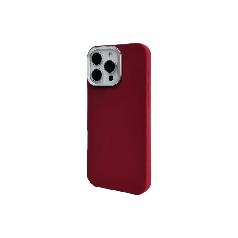 Wei Xin Acrylic Material Solid Color Silver Frame Phone Cases Compatible With IPhone 16/15 Pro Max/Apple 13/14 Pro/Max-13