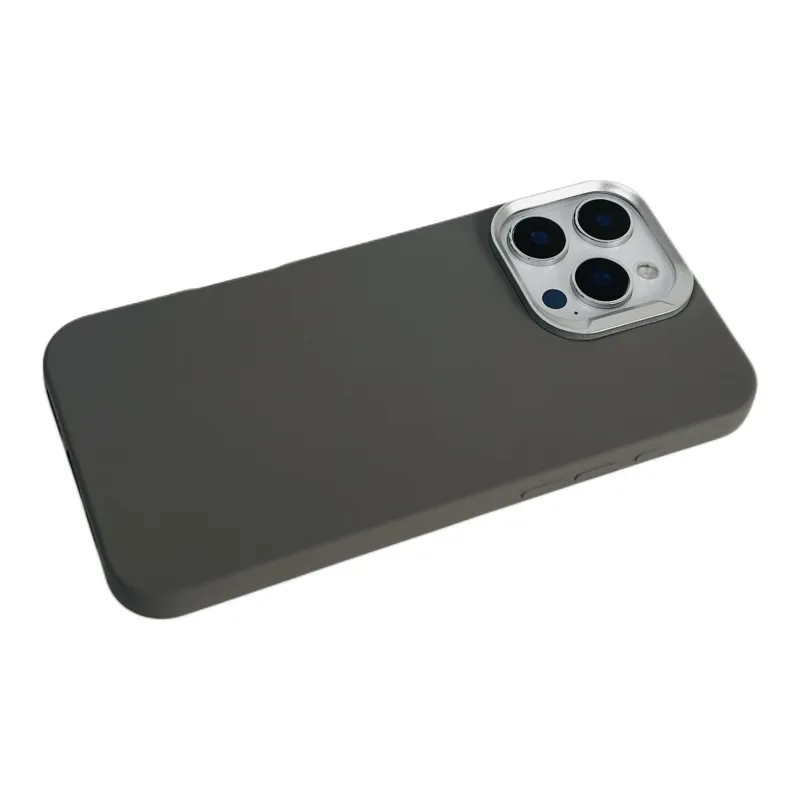 Wei Xin Acrylic Material Solid Color Silver Frame Phone Cases Compatible With IPhone 16/15 Pro Max/Apple 13/14 Pro/Max-3