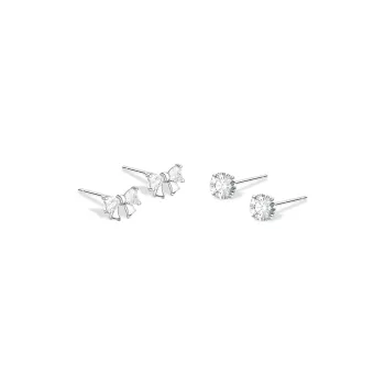 KUMET Sterling Silver Stud Earrings Women's Couple Anniversary Gift