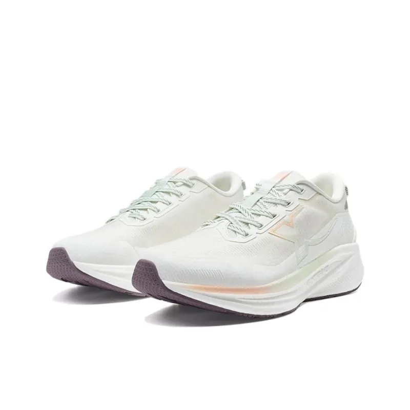 XTEP Cushioned Slip Resistant Low Top Casual Running Shoes Women's White Green-2