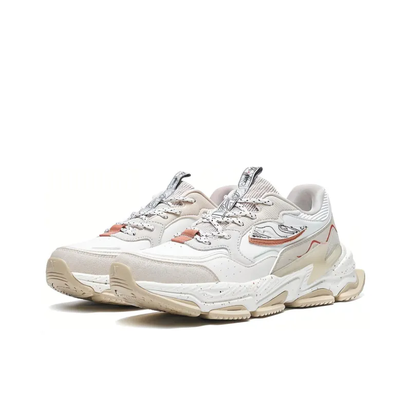 XTEP Shanhai Collection Slip Resistant, Abrasion Resistant, Lightweight Low Top Casual Shoes Women's White-1