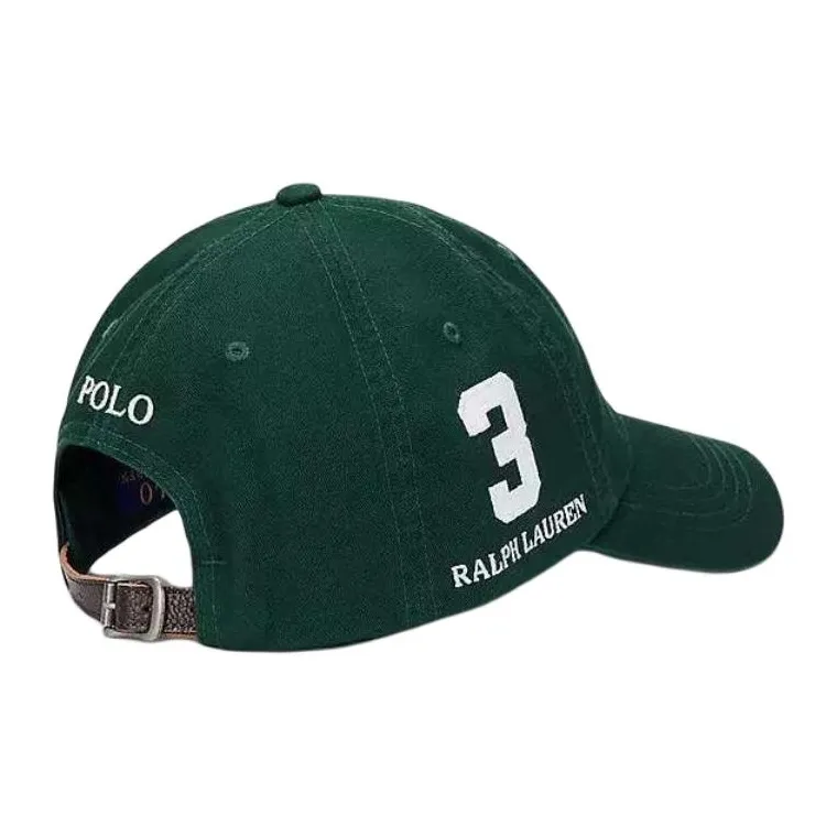 Polo Ralph Lauren Cow Leather Baseball Caps Unisex Green-1