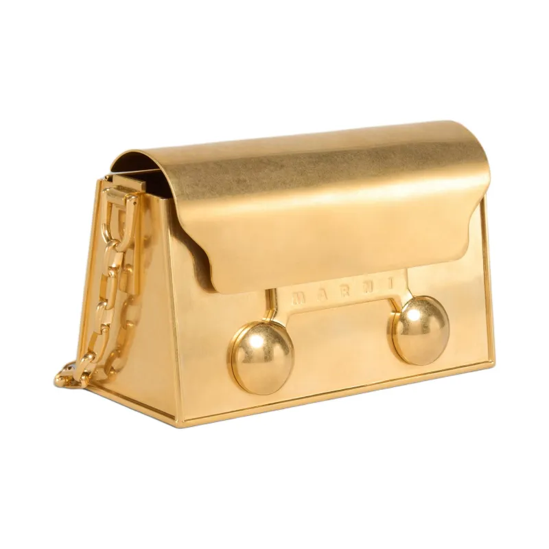 MARNI Brass Handbag Women's Gold-1