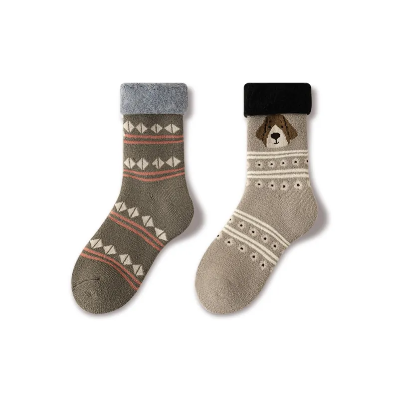 JIAZINI Mid Calf Socks Women's Combo Set-18