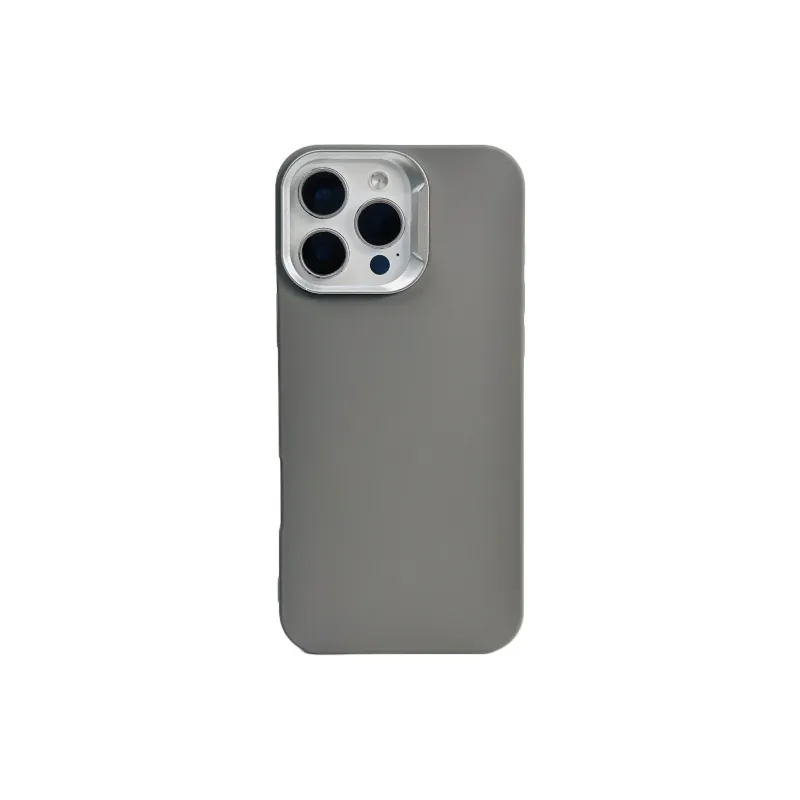 Wei Xin Acrylic Material Solid Color Silver Frame Phone Cases Compatible With IPhone 16/15 Pro Max/Apple 13/14 Pro/Max-0