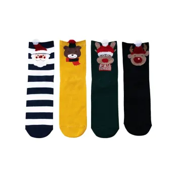 XIANSINIAO Mid Calf Socks Women's 4 Pack