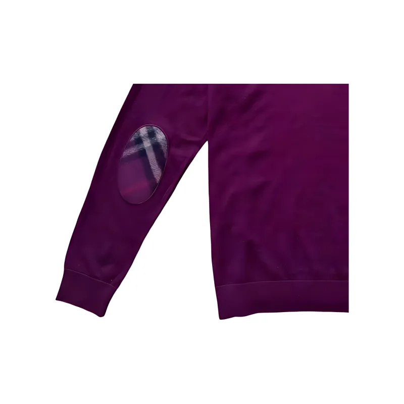 Burberry Cashmere Blend Vintage Check Elbow Patch Sweatshirt-3