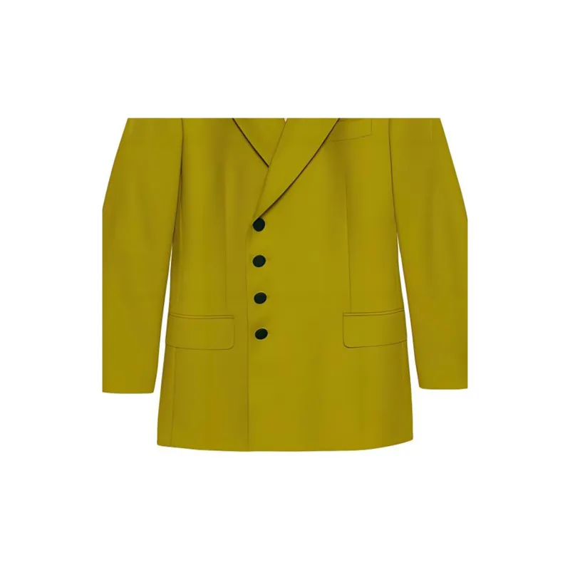 GUCCI SS22 Business Suits Coats Men's Yellow Green-5