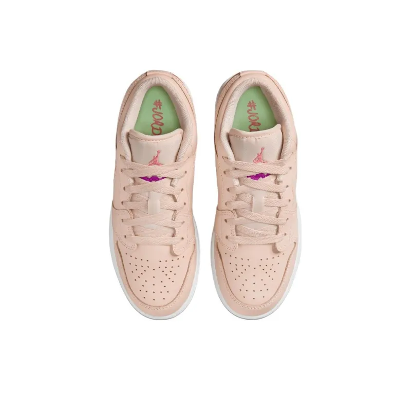 Jordan Air Jordan 1 Anti-Slip Wear-Resistant Low-Top Vintage Basketball Shoes Unisex Beige-3