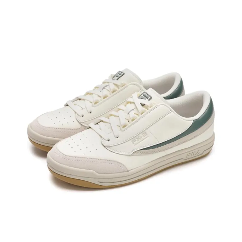FILA FX 2 Anti Slip Wear Resistant Low Top Skateboard Shoes Men's White Brown-1