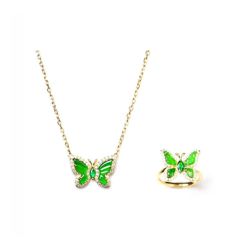 GUANFEI Ice Glutinous Jadeite Necklaces Women's-5