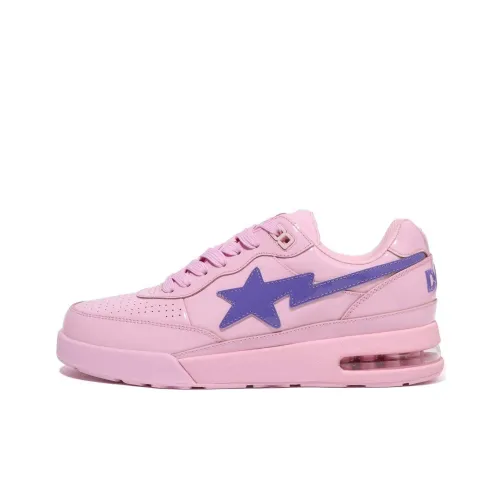 Cactus Jack X Don Toliver x A BATHING APE Road STA M2 Low Top Skateboard Shoes Men's Pink