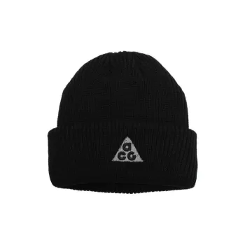 Nike Polyester Knitted Fabric Cotton Beanies Unisex Black