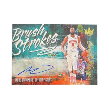 PANINI Oil Painting Andre Drummond Zhuang Shen Pistons 27/49 Brush Strokes Signed Star Card Pass Sports Cards 1 Pc