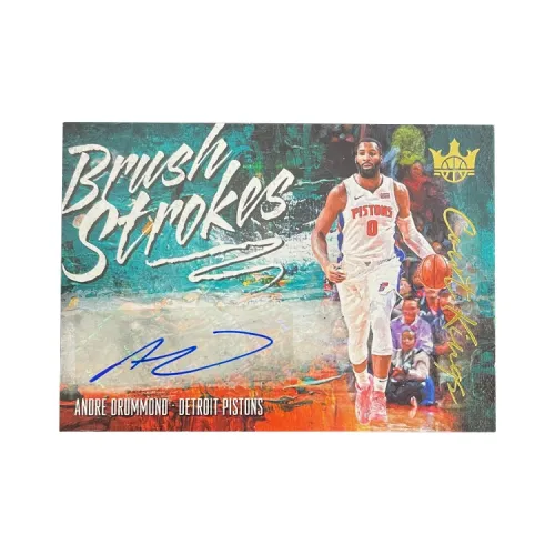 PANINI Oil Painting Andre Drummond Zhuang Shen Pistons 27/49 Brush Strokes Signed Star Card Pass Sports Cards 1 Pc