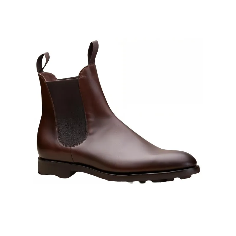 Edward Green Short Chelsea Boots Men's Brown-2