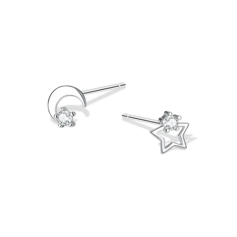 KUMET Sterling Silver Stud Earrings Women's Couple Anniversary Gift-10
