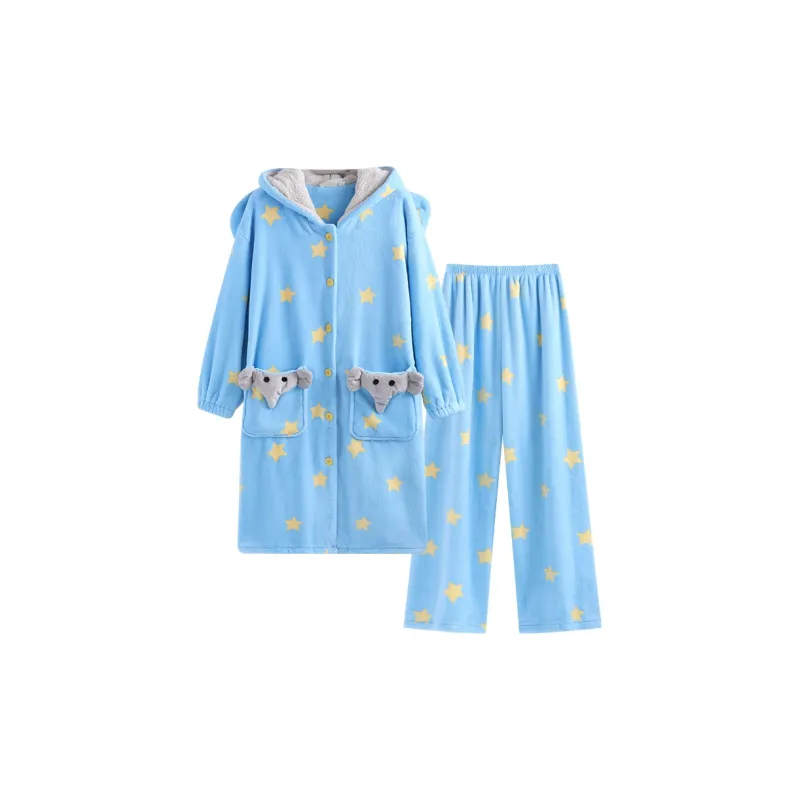 Wabi Town Pajama Set Women's Blue-0